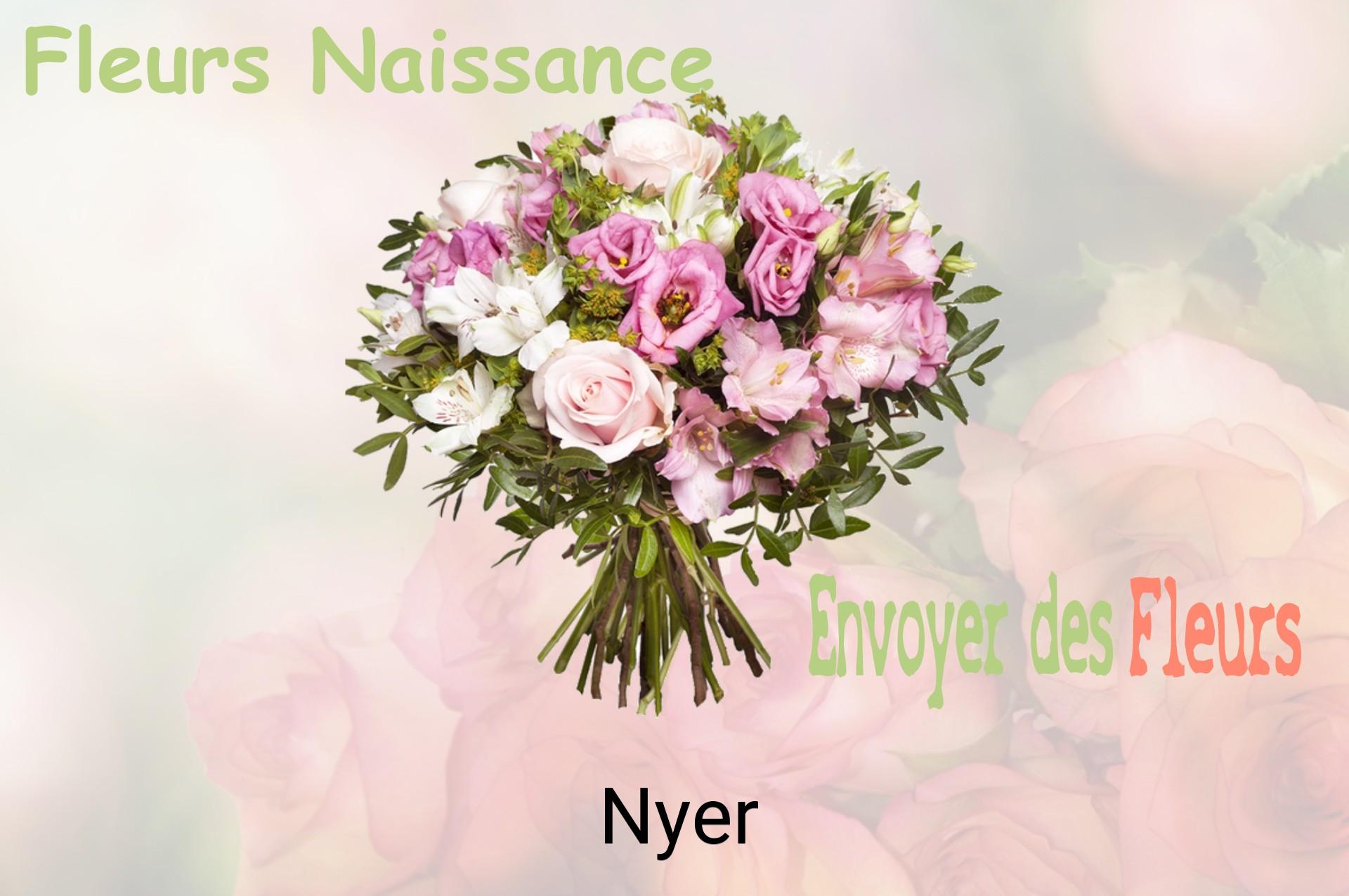 Bouquet de fleurs de naissance livré à Nyer